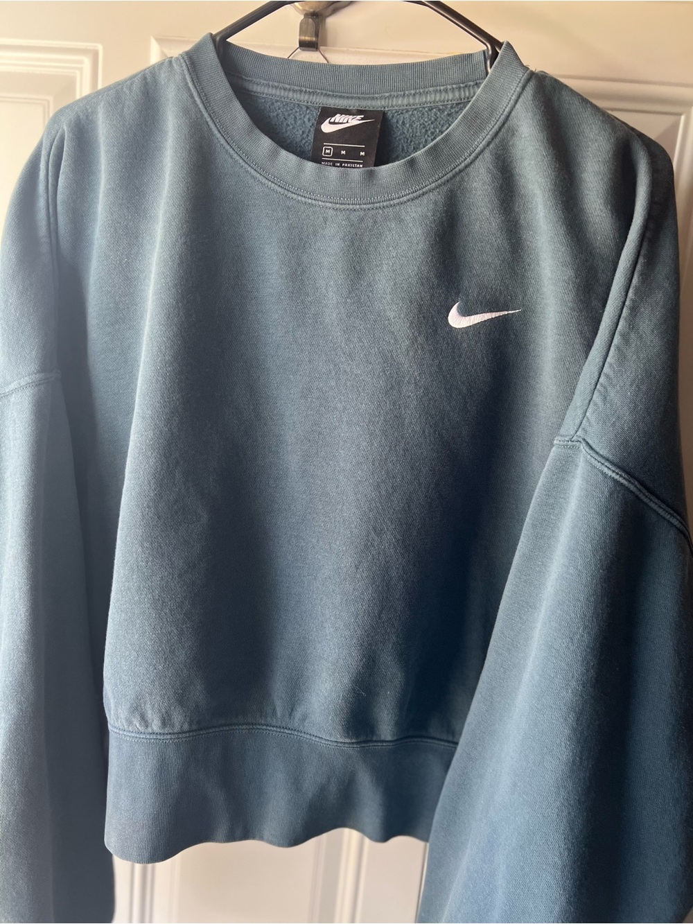 Nike Women's Deep Teal Crewneck Sweatshirt with White Swoosh - Picture 5 of 5
